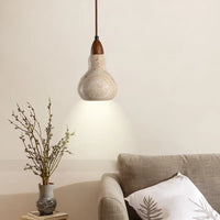 Vintage natural stone LED pendant light for interiors