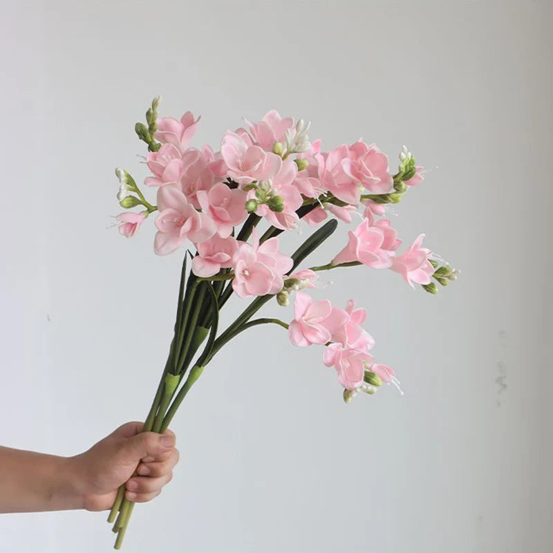 fleurs artificielles orchidées bouquet de mariage décoration élégante - vue 4 sur 9