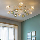 Multicolour LED chandelier for modern decorative interiors