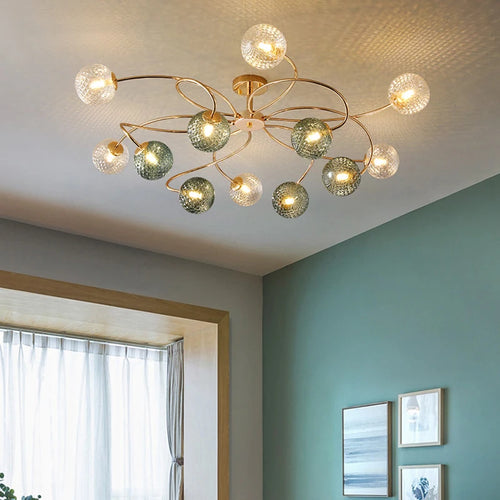 Multicolour LED chandelier for modern decorative interiors - vue 4 sur 16