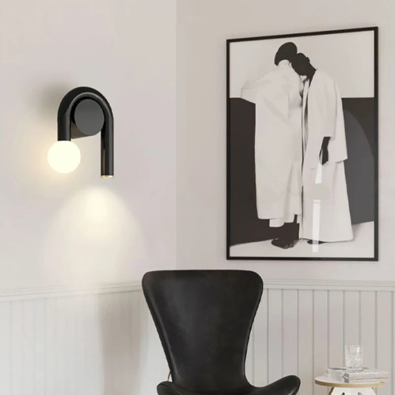 applique murale métallique en u pour décoration artistique nordique - vue 6 sur 11