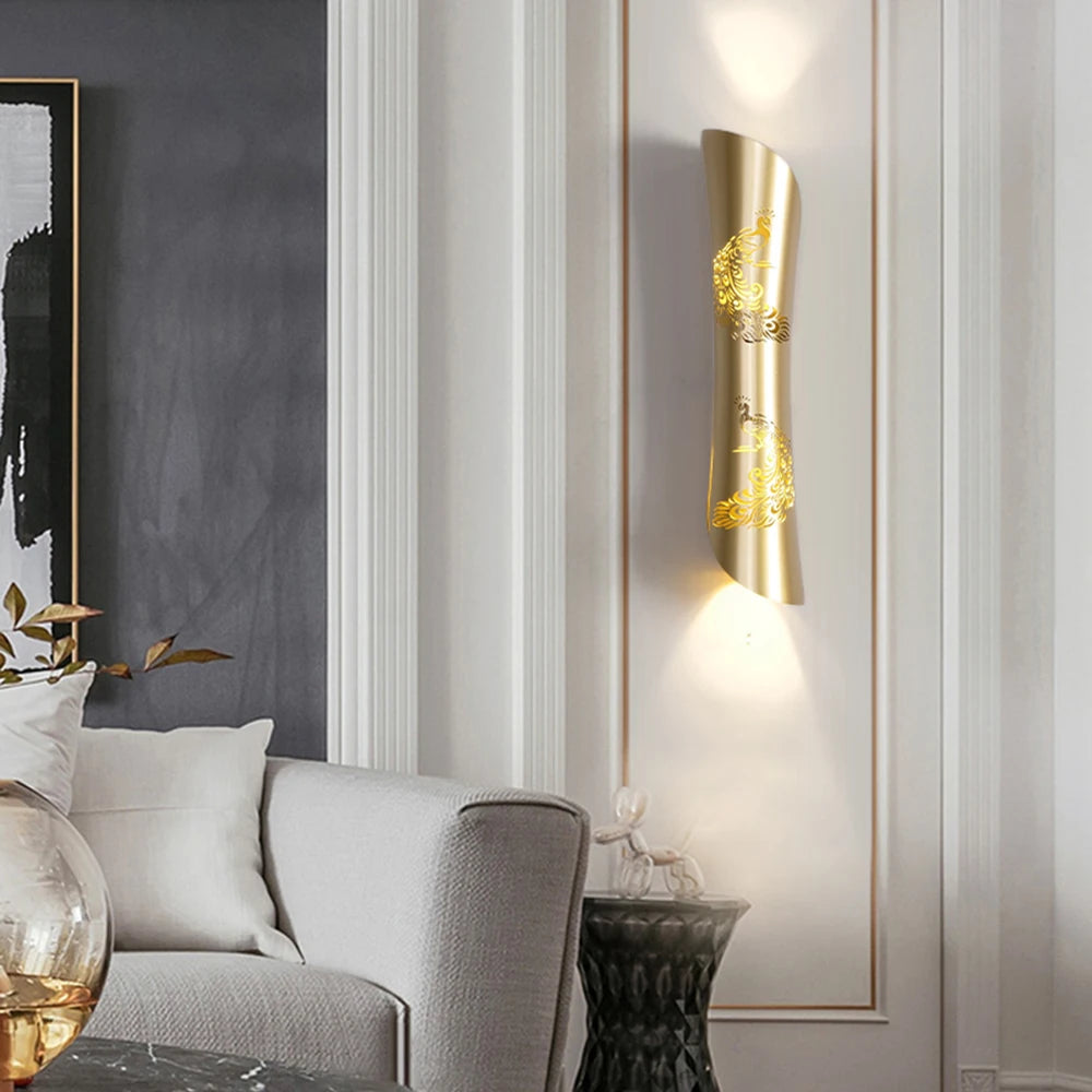 appliques murales décoratives en acier inoxydable pour intérieur - vue 5 sur 8