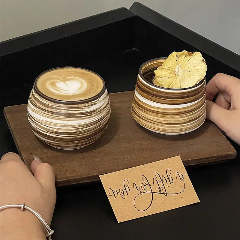 Tasse a the japonaise ceramique brute style artisanal