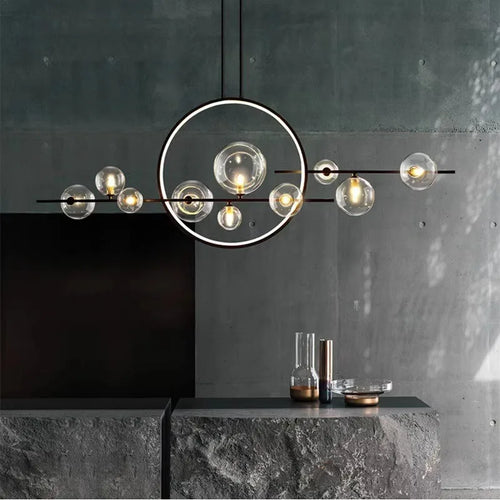 lustre à bulles en verre éclairage sphérique pour bar ou restaurant - vue 3 sur 10