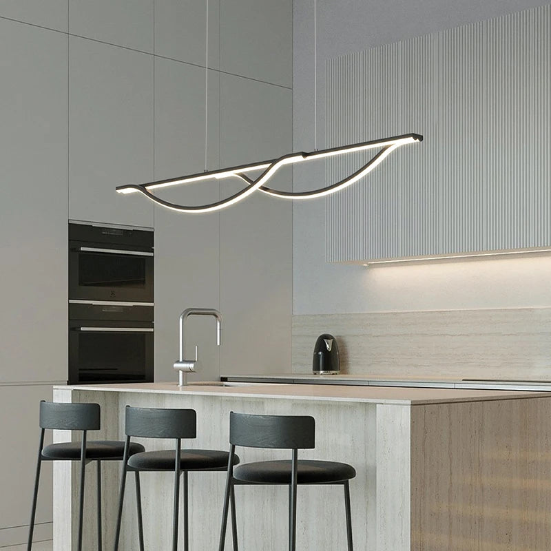 Modern minimalist Nordic chandelier for bar and restaurant - vue 3 sur 12