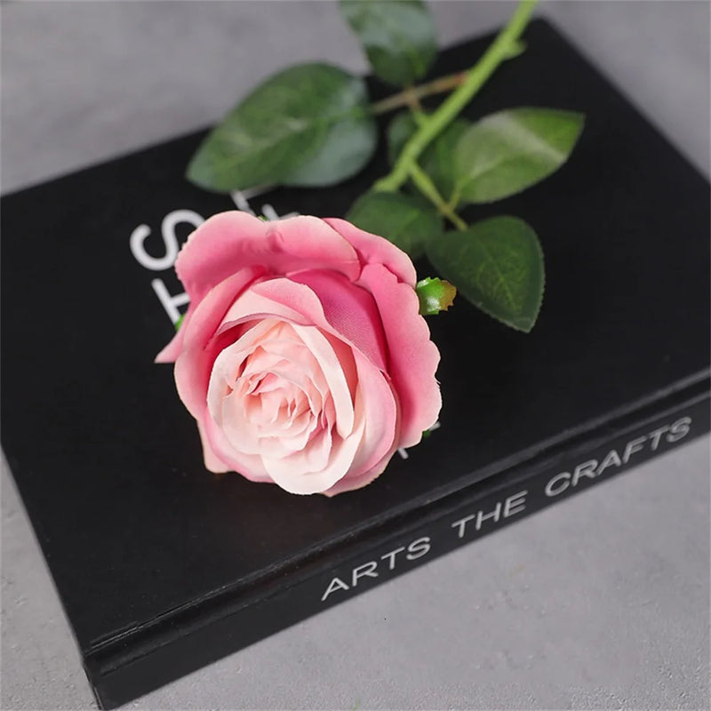 fleurs de roses artificielles en soie pour décorations romantiques