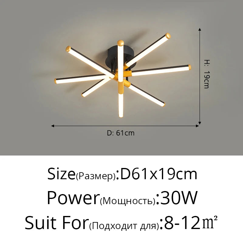 led plafonnier luminaire intérieur chambre salon hall cuisines - vue 13 sur 15