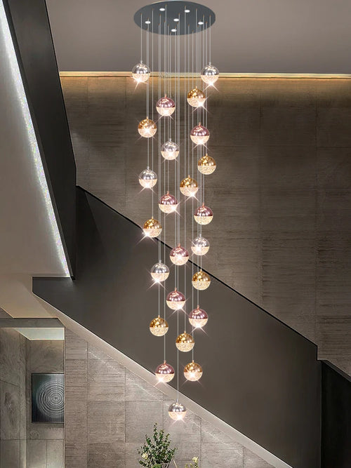 lustre moderne en acrylique boules pour éclairage intérieur luxe