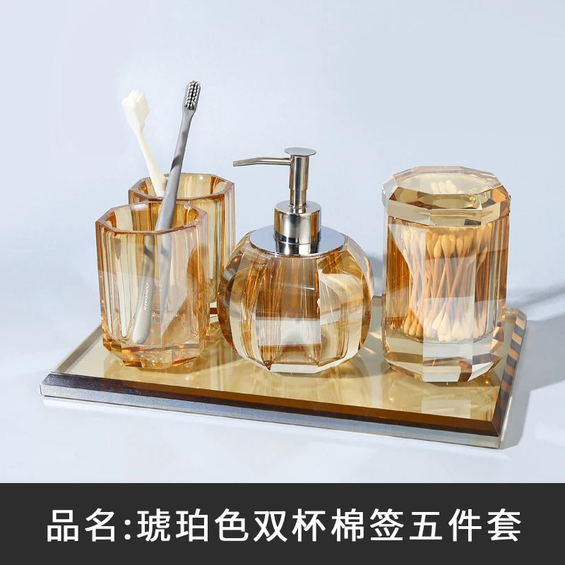 ensemble de produits de toilette en cristal et verre - vue 7 sur 18