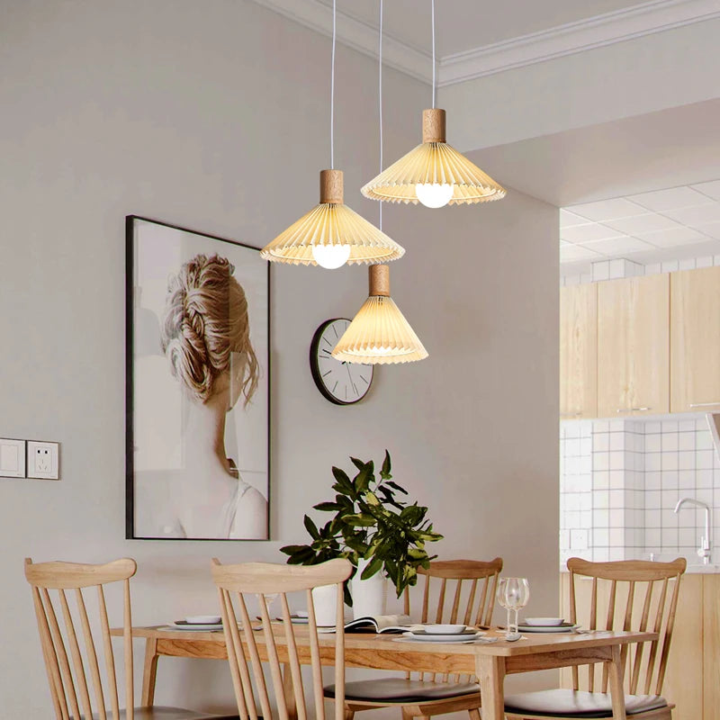 Modern nordic minimalist wabi-sabi log glass chandelier - vue 4 sur 12