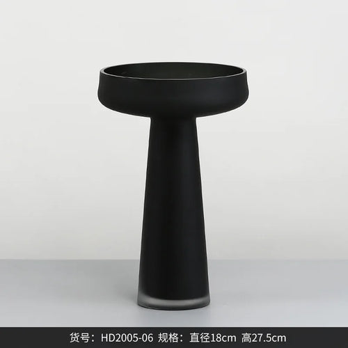vase en verre givré pour décoration intérieure fleurs séchées et hydroponique