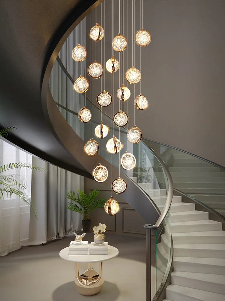lustre rotatif design nordique en cristal pour éclairage intérieur - vue 6 sur 18