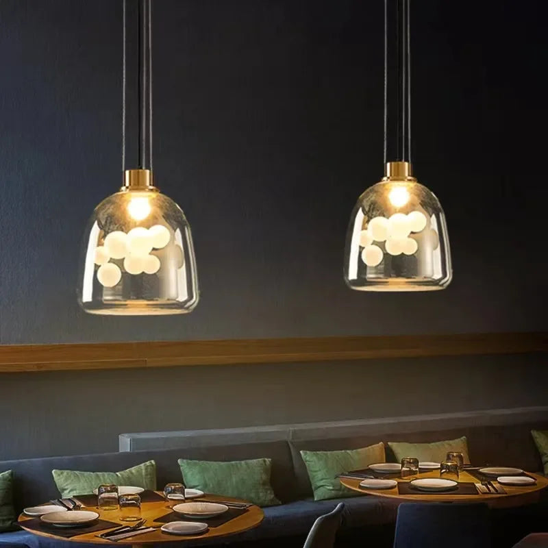 Sopa Globe Pendant Lamp Italy Bubble Glass Chandelier Suspension Hanging Light for Dining Living Room Kitchen - vue 5 sur 7