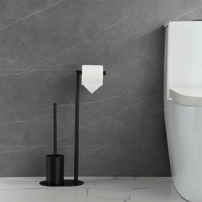 brosse de toilette en acier inoxydable avec support amovible - vue 3 sur 6