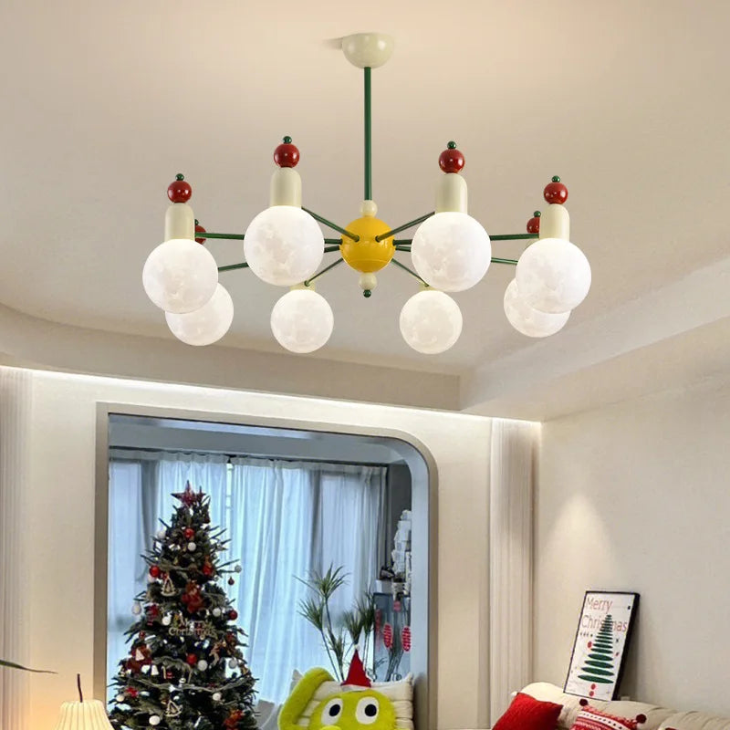 lustre moderne en métal et verre pour décoration intérieure
