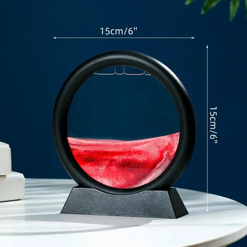 sablier en verre 3d paysage de sable en mouvement décoration artistique - vue 45 sur 54
