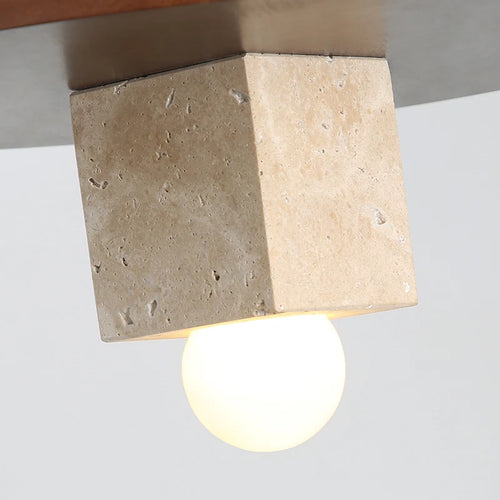 lustre en bois massif pour décoration de bar et restaurant - vue 5 sur 7