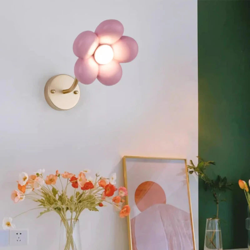 applique murale à pétales roses pour chambre de princesse - vue 4 sur 7