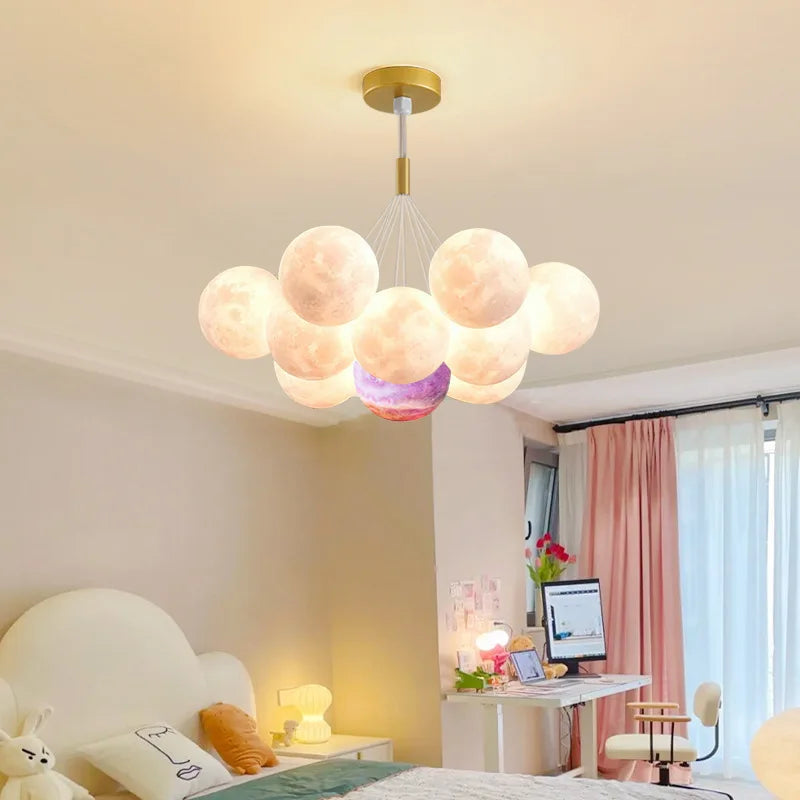 lustres modernes créatifs pour chambre d'enfant et salon