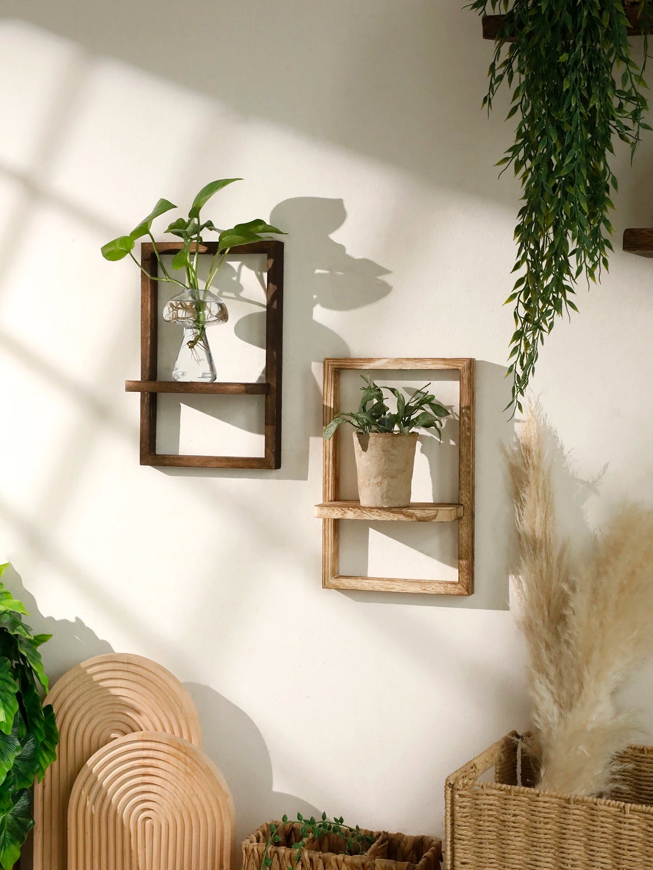 étagère murale en bois pour rangement et affichage décoratif