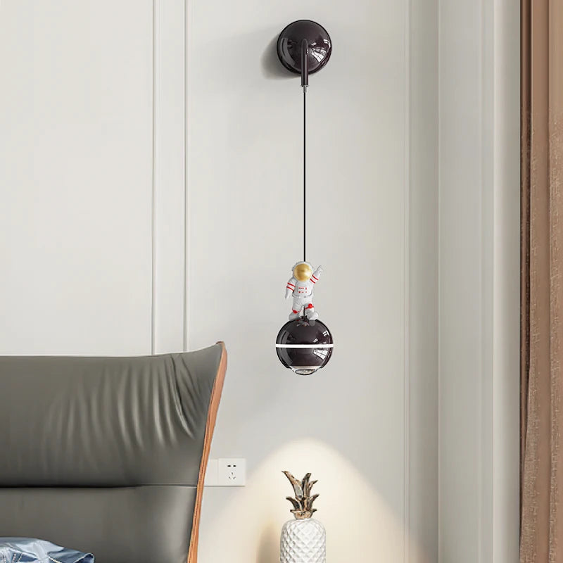 lustre moderne led design astronaute petites suspension - vue 2 sur 18