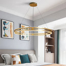 Modern circular chandelier for creative and minimalist interior decor
