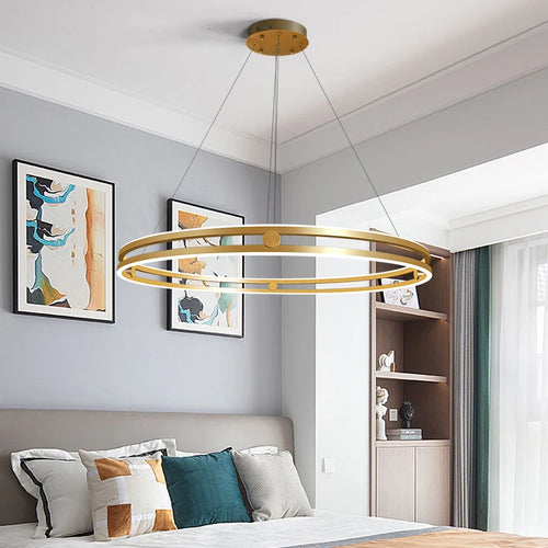 lustre circulaire moderne design créatif pour intérieur lumineux - vue 2 sur 15