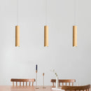 Suspension LED grain de bois design nordique moderne