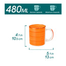 Tasses en gres grandes capacite style artisanal lot