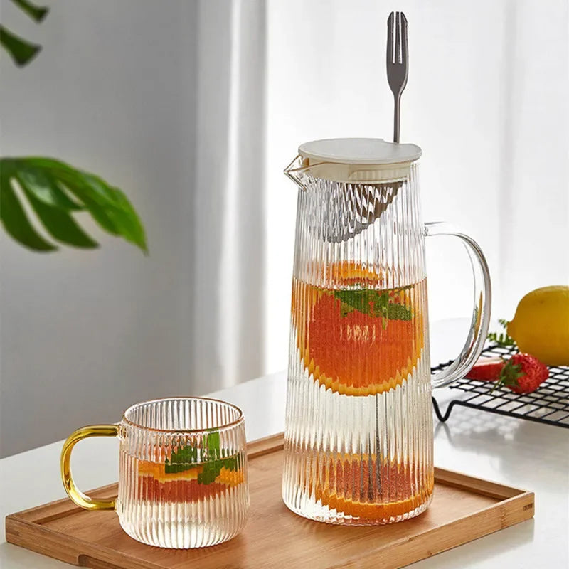 Bouilloire en verre transparent avec poignée résistante chaleur - vue 3 sur 6