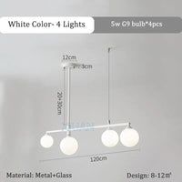 Table à manger pastorale lampes suspendues longue suspension pour salon cuisine restaurant lustre luminaires verre blanc laiteux