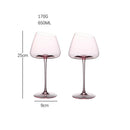 ensemble verres vin cristal design flamant bord incline