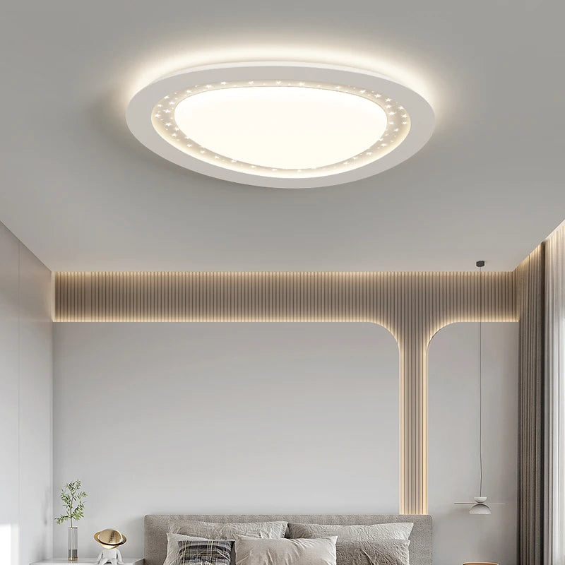 lustre led moderne galets gypsophile style simple protection des yeux - vue 4 sur 14