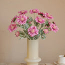 roues de flocage artificielles chrysanthème décoration florale en soie
