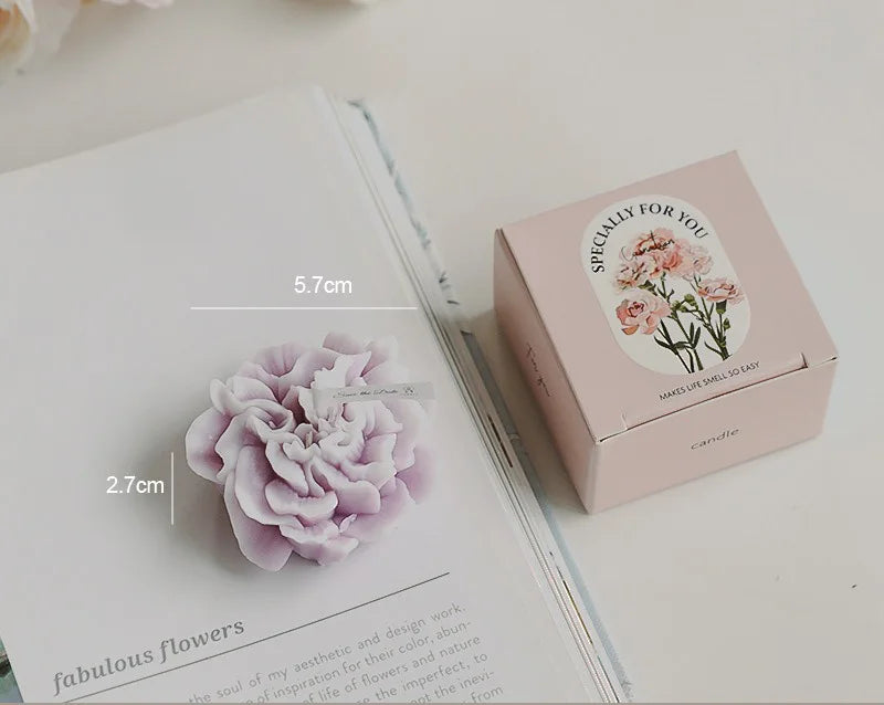 bougie parfumée artisanale en forme dœillet pour mariage et fêtes - vue 11 sur 13