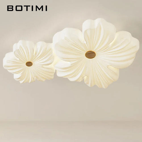 Plafonnier Fleurs Modernes Montage Surface Blanc - vue 4 sur 10
