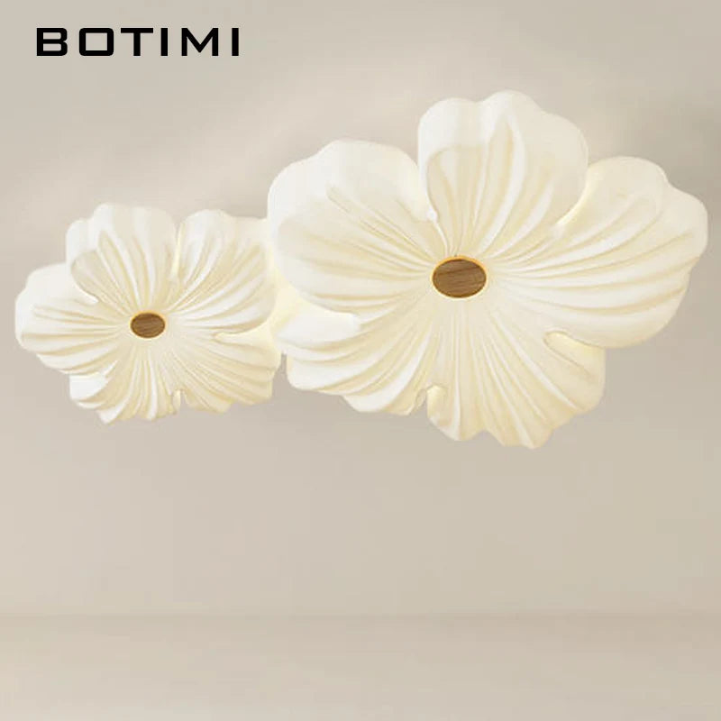 Plafonnier Fleurs Modernes Montage Surface Blanc - vue 4 sur 10