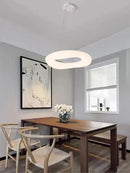 Modern minimalist acrylic eye protection pendant light, living room, bedroom, circular LED indoor lighting
