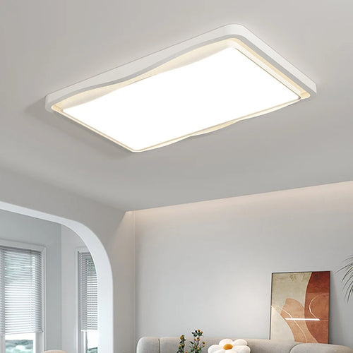 plafonnier moderne style salon crème protection yeux spectre complet