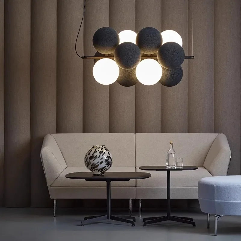 Lustre en flanelle style nordique art moderne design - vue 7 sur 11