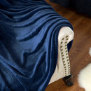 Plaid flanelle polaire douce chaude pour canapé lit