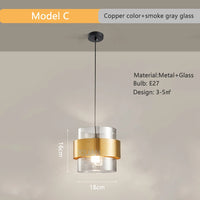 suspension nordiques de luxe en cuivre et verre