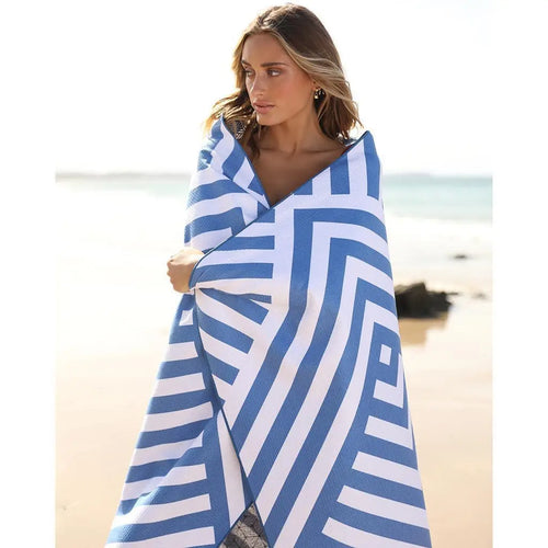 Serviette de plage sechage rapide compacte motif floral