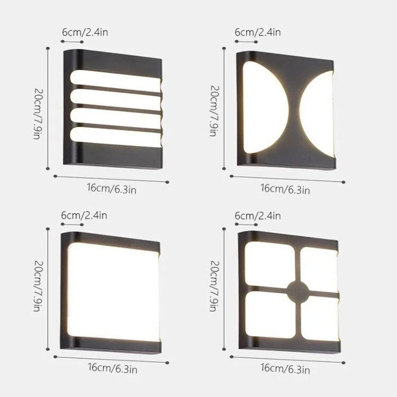 applique murale led extérieure étanche pour jardin balcon - vue 7 sur 10