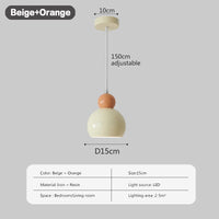 Nordique LED Suspension Plafonnier Crème Vent Gourde Lampe Pour Salon Chambre Étude Salle À Manger Décoration De La Maison Luminaires
