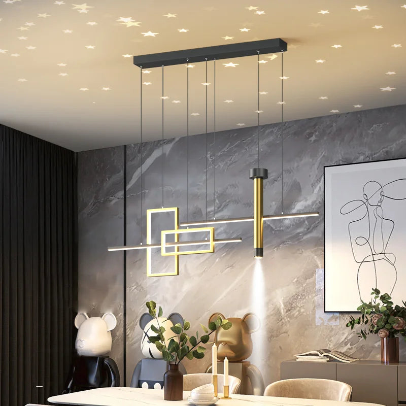lustre moderne luxe en verre étoilé pour intérieur - vue 6 sur 12