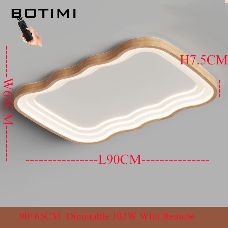 Plafonnier LED rectangulaire en bois - vue 11 sur 11