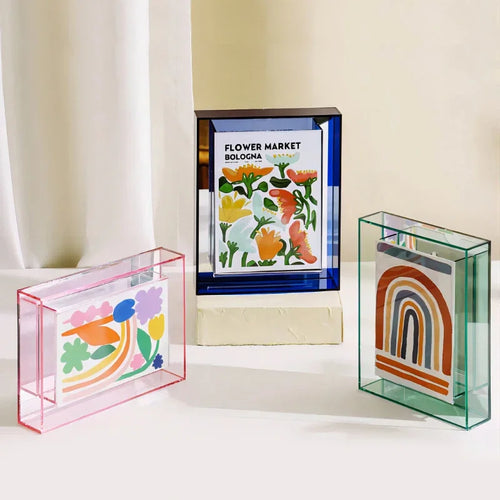 cadre photo acrylique transparent support décoration intérieure bureau - vue 3 sur 14