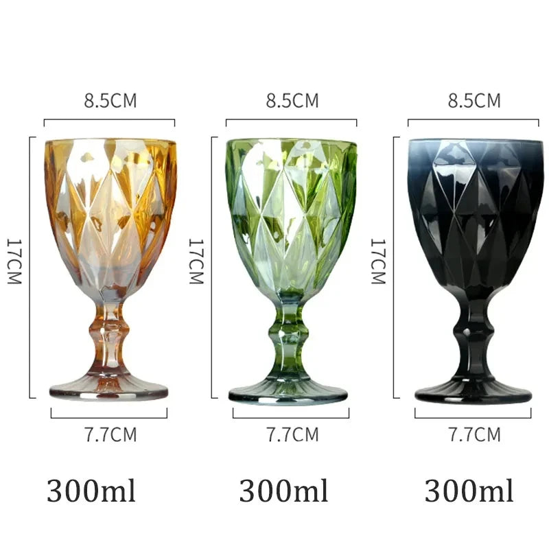Verres vin cristal sculpté style vintage champagne jus