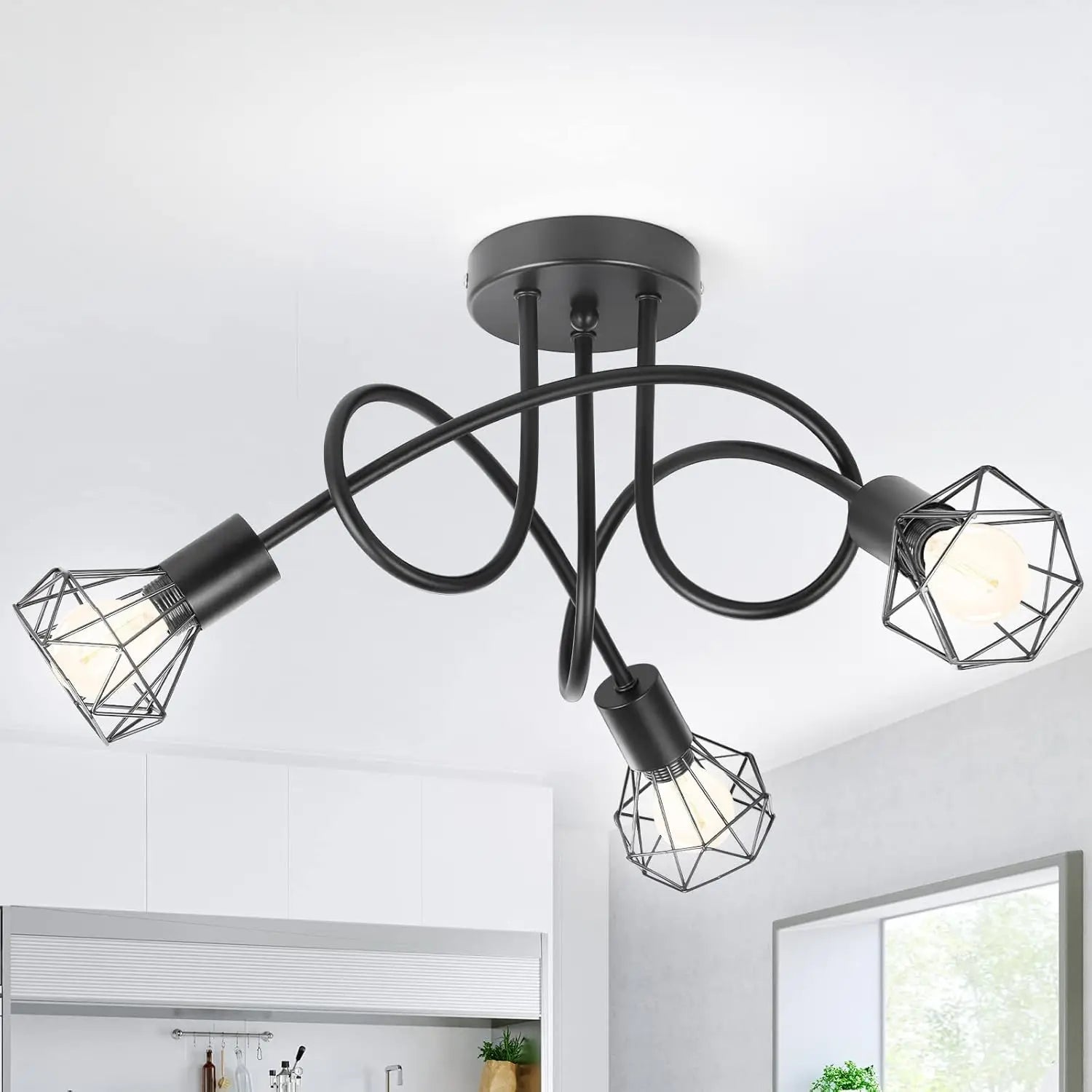 LED E14 Modern Spider Lamp for Home Decoration, Simple Lighting, Roof Lamp for Bedroom, Dining Room and Living Room - vue 1 sur 7